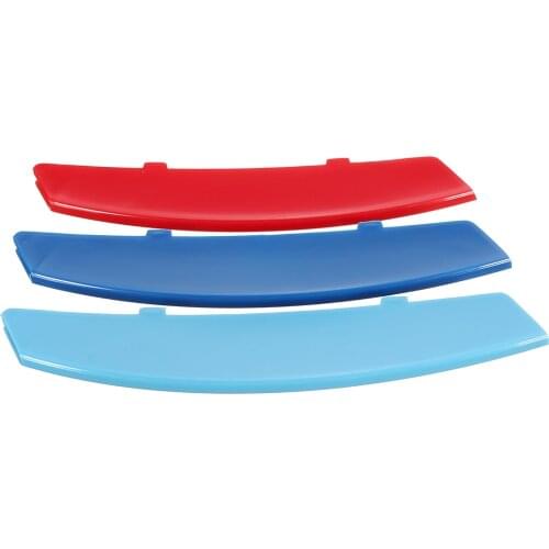 3pcs Car 3D M Styling Front Grille Trim Strip Cover Bumper Stripes Cover Stickers for BMW 5 Series E60 2004-2010 Auto Parts