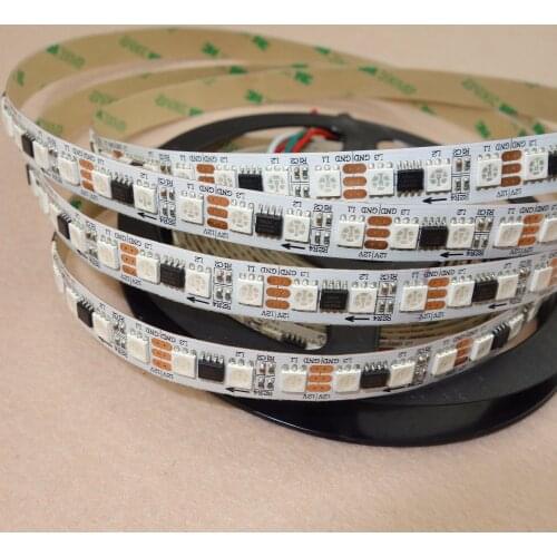 5m DC12V WS2811 96LEDs/m (32pixes/m,3leds as one pixel) WHITE PCB led digital strip;IP33;non-waterproof