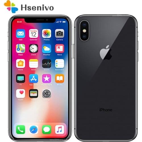 Apple iPhone X Used (95% New)-Original Unlocked Dual Core IOS Mobile Phone 5.8" 3GB RAM 64 256 GB ROM WIFI GPS 2160p Cellphone
