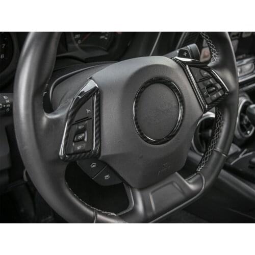 Car Interior Steering Wheel Frame Trim Ring Styling Sticker For Chevrolet Camaro 2017+ ABS Accessories