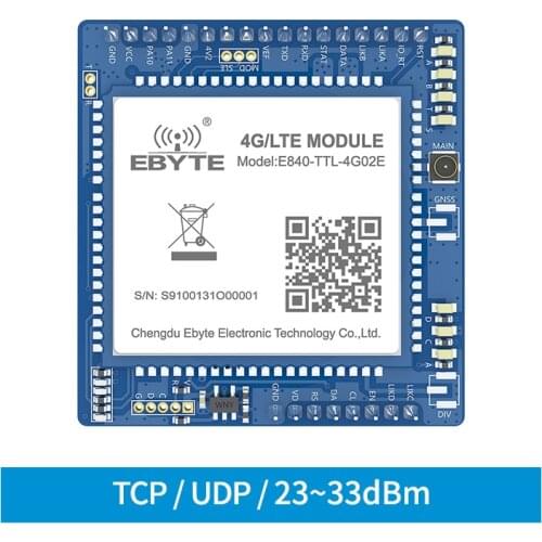 4G LTE LTE-FDD Wireless Transceiver Serial Port to Server Bidirectional Module WCDMA GSM IPX Interface TTL UART E840-TTL-4G02E