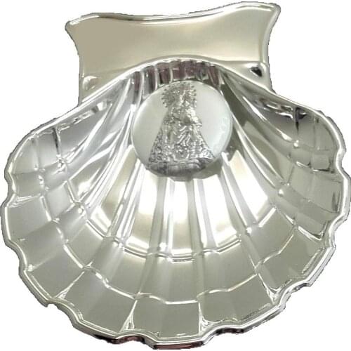 DOCOLASTRA Shell Baptismal the Virgin from the homeless in silver metal