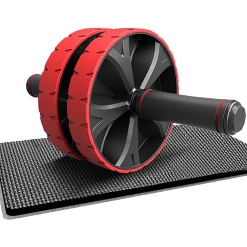 Ab Roller Noise Reducation Double Abdominal Wheel with Mat for Arm Waist Leg Exercise Gym Fitness Equipment Set for Home
