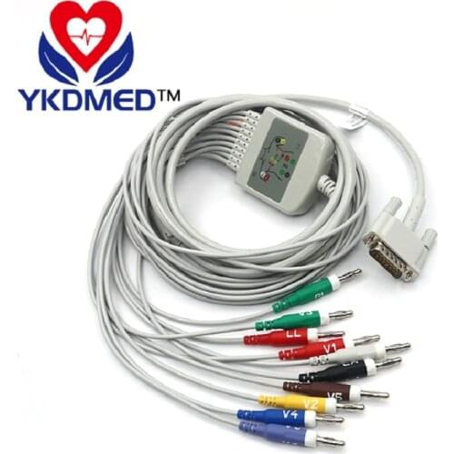 EKG cable leadwires with 10 leads for patient monitor M1170A,M1711A,M1712A, M2662/20Resistance