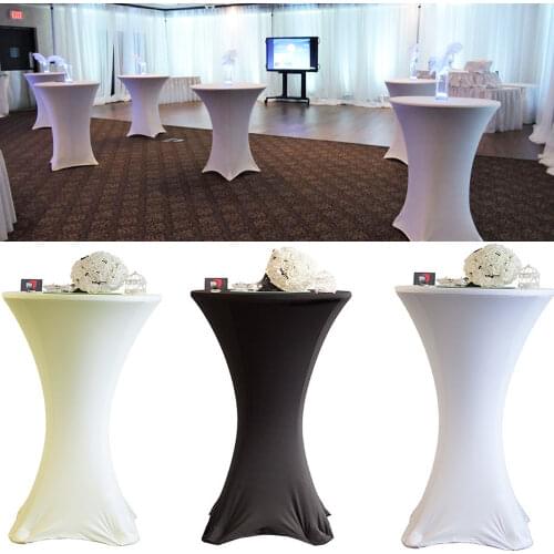 1pcs 60x110cm Spandex Elastic Stretch Cocktail Tablecloth Table Cover For Wedding Banquet Party Table Decoration Home Textiles