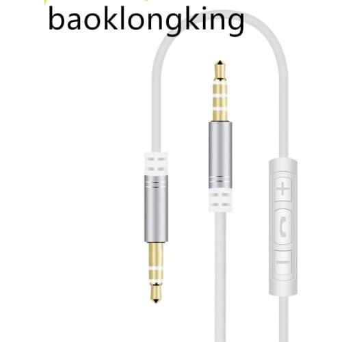 LBSC 3.5mm male-to-male volume control with microphone car AUX audio cable headphone cable