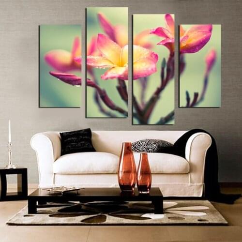 Oil Canvas Wall Art Painting Unframed Picture Home Decor 4 Panel Flower Veins Poster For Living Room Modern HD Printed Photo