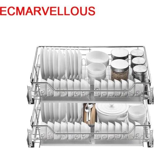 Kuchnia De Despensa Accesorios Para Armario Alacena Organizar Stainless Steel Cozinha Cocina Rack Kitchen Cabinet Storage Basket