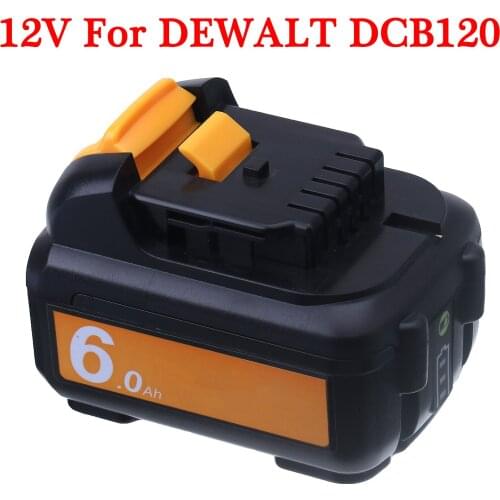 12V 6000mAh Li-ion For DEWALT DCB120 DCB127 DCB121 DCB120 DCB127 DCB121 DCB100 DCB101 DCB119 power tool Battery