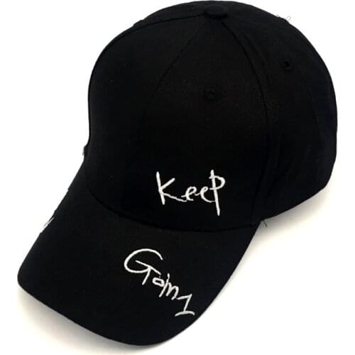 Fashion Cotton Baseball Cap Letter Embroidery Black Unisex Adult Men Women Casual Outdoor Sports Adjustable Hip Hop Racing Hat