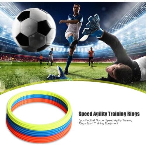 Hot Sale Agility Training Rings Classic Delicate 5pcs 30cm 40cm Dia Soccer Speed Agility Rings Football Training Equipment Gear