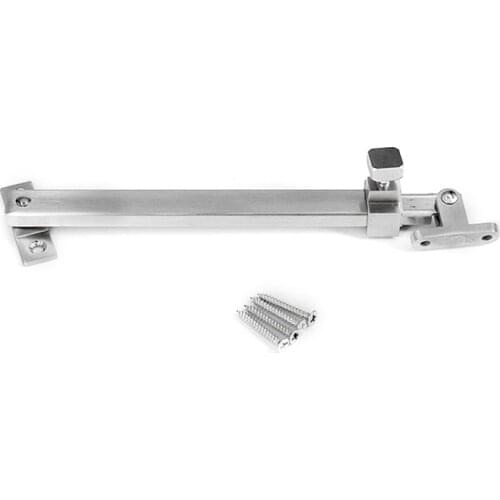 Window Support Rod 335mm Stainless Steel Windproof Window Stopper Adjustable with Fixing Base, Window Opening Angle Controller