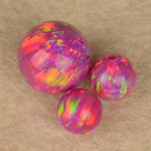 Wholesale price 78 colors half drilled 2mm round opal beads for jewelry marking a lot of inventory or customiz opal balls