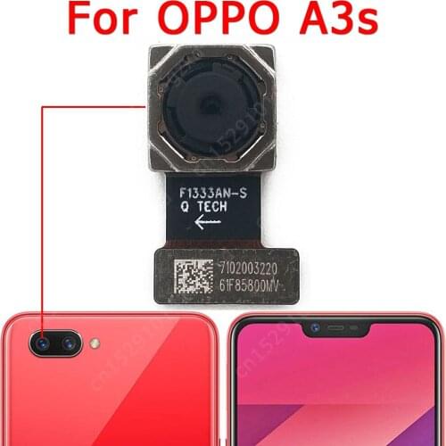 Original Rear Camera For OPPO A3s Back View Main Big Backside Camera Module Flex Cable Replacement Repair Spare Parts