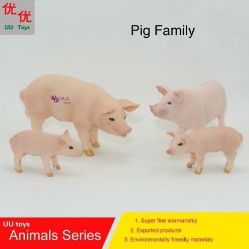 Hot toys:Pig Family (Boar, Sow) Simulation model Animals kids toys children educational props Action Figures