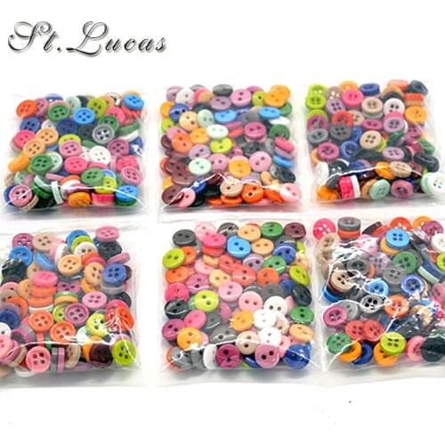 New 100pcs/lot small Resin Button Round Four Holes 10mm( 2/5") sew on ory scrapbooking for child cloth Candy colorsDIY access