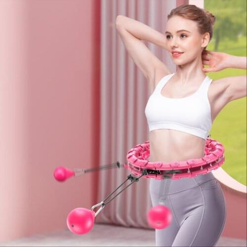 ABS Adjustable Sports Fitness Hoola Hoops Waist Sports Detachable Massage Ring Gym Home Training Weight Loss Fitness Equipment