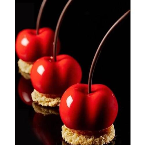 SJ 8 Cavity Shape 3D Fruit Mouse Muffin Cake Silicone Mold For Baking