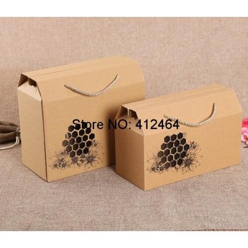 Folding Kraft Corrugated Cartons Paper Packaging Gift Boxes with Handles,custom packaging boxes paper ---PX11473
