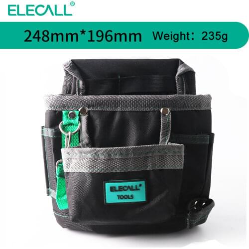 ELECALL tool bag waist bag digital multimeter tool kit black multi-purpose tool bag nylon pouch oxford cloth