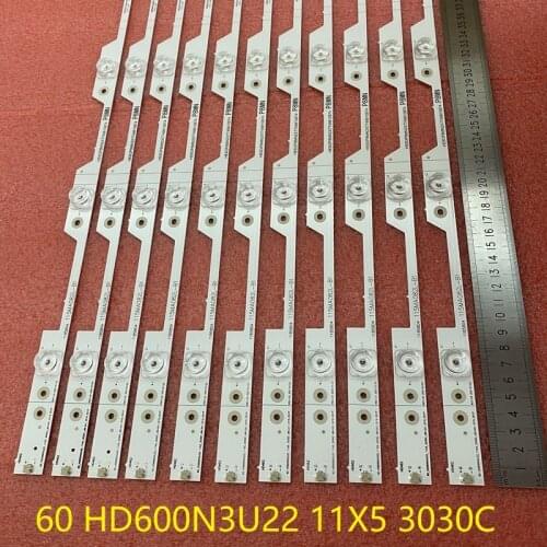 11pcs/set 5LED LED backlight bar for H60NEC5600 HISENSE 60 HD600N3U22 11X5 3030C D6T