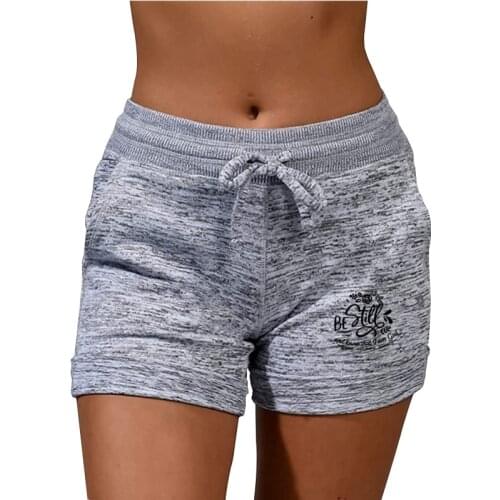 Womens Shorts 2021 Summer Fast Drying Casual Sports Fitness Breathable Loose Pants High Waist Drawstring Short Plus Size