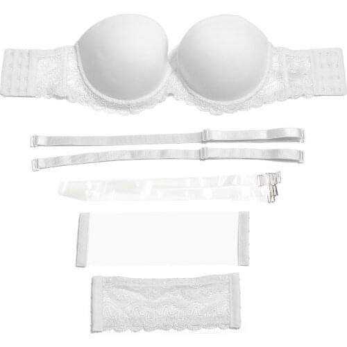 Sexy Women Lace Bra B C DD DDD E F G Cup Underwire Gather Adjusted Convertible Plunge Lingerie Bras For Women Embroidery