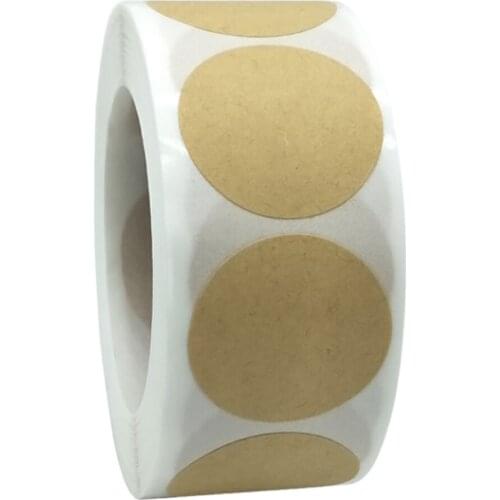 100-1000pcs Kraft Blank Roll Stickers Handmade With Love Stickers For Envelope Package Jewelry Box Scrapbooking Labels Sealing