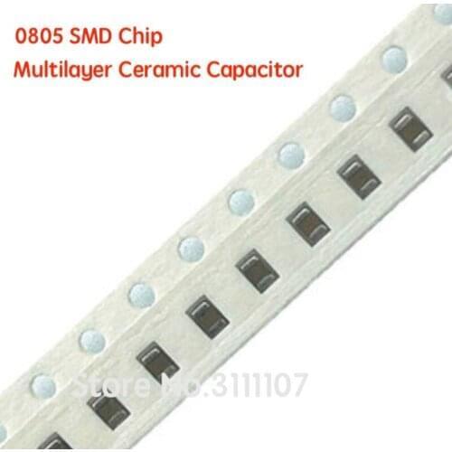 100PCS/LOT 33nf Error 10% 50V 333 33NF 0805 SMD Thick Film Chip Multilayer Ceramic Capacitor