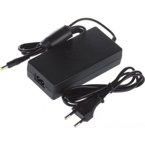 50PCS For Play Station 2 EU Plug AC Adapter Charger Cord Cable Supply Power For PS2 Console Slim Black