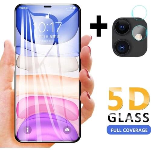 5D Curved Edge Full Cover Screen Protector For iPhone 11 Pro Max Camera Film Tempered Glass For iPhone XS Max X XR HD Glass