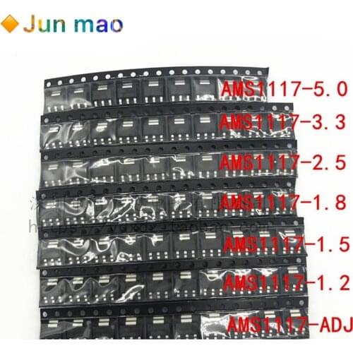 70pcs kit Voltage Regulator Kit AMS1117 1.2V/1.5V/1.8V/2.5V/3.3V/5.0V/ADJ lm1117 AMS1117-1.2 AMS1117-1.8 AMS1117-2.5 AMS1117-3.3