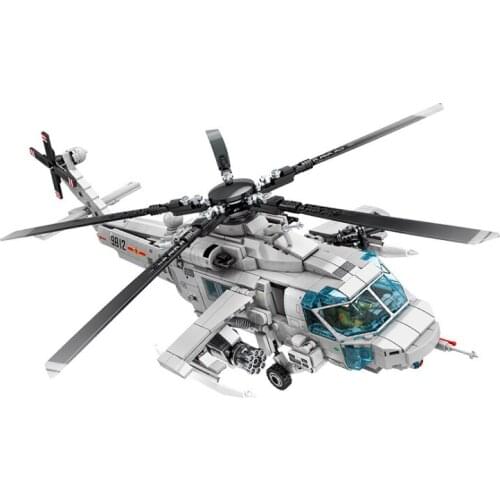 935Pcs Eduational Building Blocks Funny DIY Toys For Kids 6 Years Birthday Gift 20212 China Z-20 Helicopter Model Small Bricks
