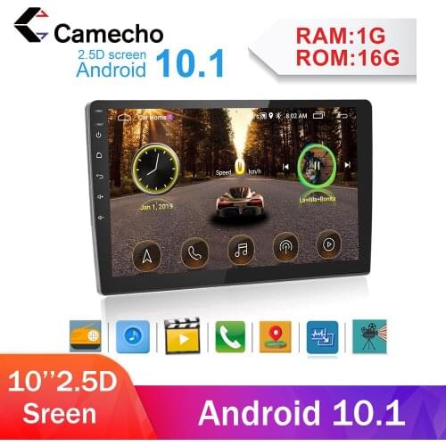 Camecho 2 Din Car Stereo Radio 10''Capacitance Touch Screen Car MP5 Player with Bluetooth WIFI GPS FM Radio Suppport Rear Camera