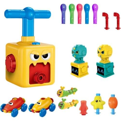 Balloon Powered Cars Inertial Balloon Car Balloon Launcher Toy Set Creative Inflatable Pump Racing Car