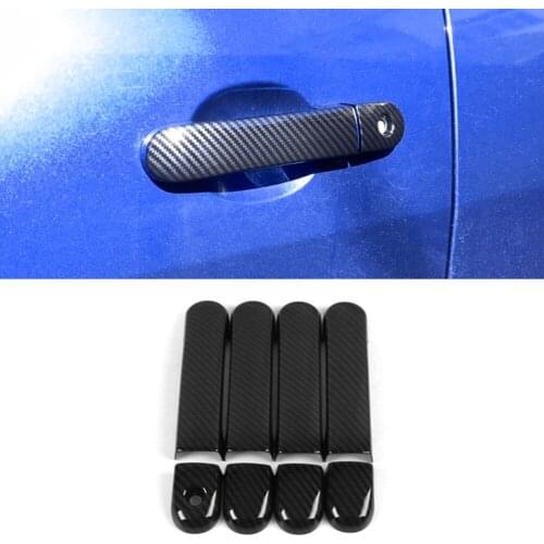 Car Accessories ABS Carbon Gate Door Handle Trim Frame Sticker Cover Exterior Decoration Moulding for Nissan Tiida C11 2005-2010