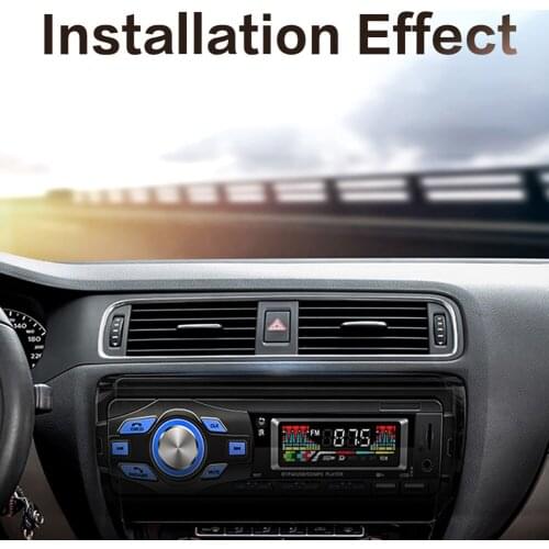 Swm-7812 Car Stereo Bluetooth Compatible Aux-In Fm Radio Receiver Single 1 Din Input Dashboard Host Supports Voice Control