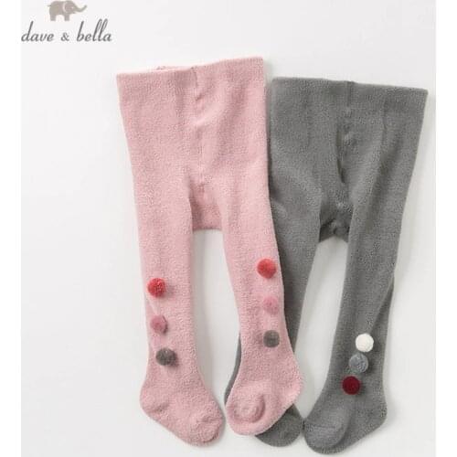 DB12047 dave bella winter infant baby girls lolita ball leggings children fashion leggings