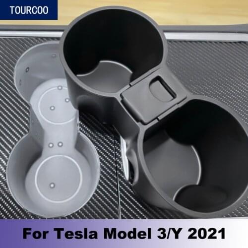 For Tesla Model 3 Y 2021 Central Console Water Cup Holder Limiter Car Modification Accessories
