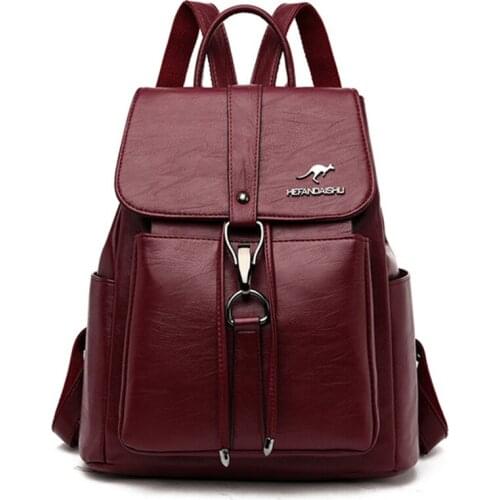 New Womens Designer Backpack Casual Back Pack for Women High Quality Leather Backpacks Female School Bags for Teenage Girls Sac