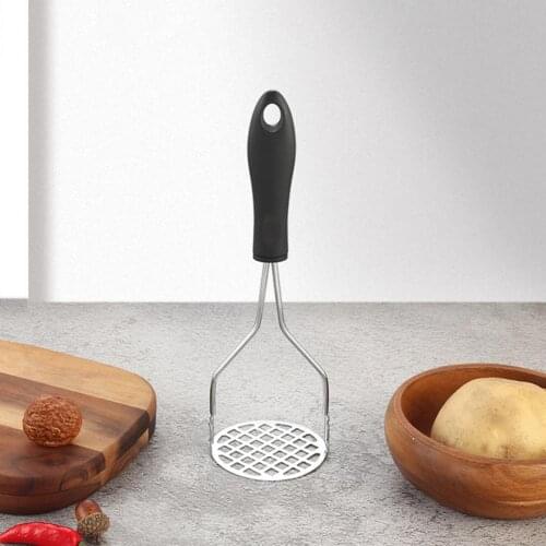 Long Handle Useful Heat Resistance Potato Smasher Electroplate Fruit Masher Anti-rust for Home