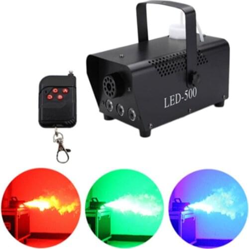 Fast shipping disco colorful smoke machine mini LED remote fogger ejector dj Christmas party stage light fog machine