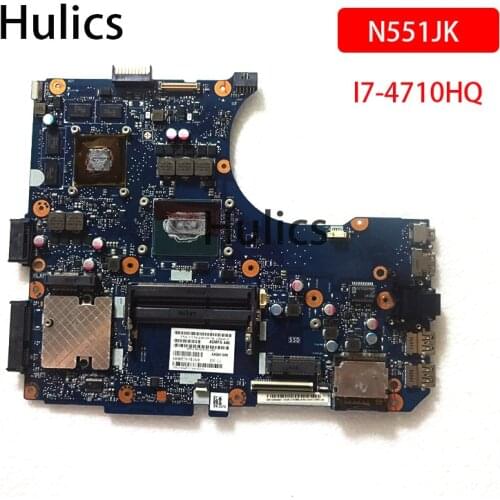 Hulics Original For ASUS N551J G551J N551JM N551JW G551JW G551JX N551JM N551JK Laptop motherboard GTX 850M i7-4710HQ CPU