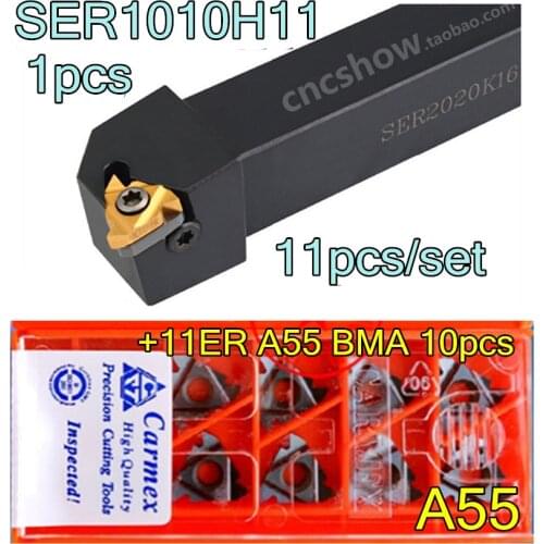 SER1010H11 1pcs+ 11ER A55 BMA Carmex Carbide insert 10pcs 11pcs/set Processing: stainless steel and steel