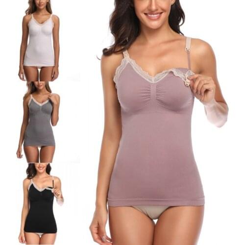 Breast-feeding vest jacket for pregnant women breast-feeding Tops postpartum general out bottoming shirt nursing bra Tank