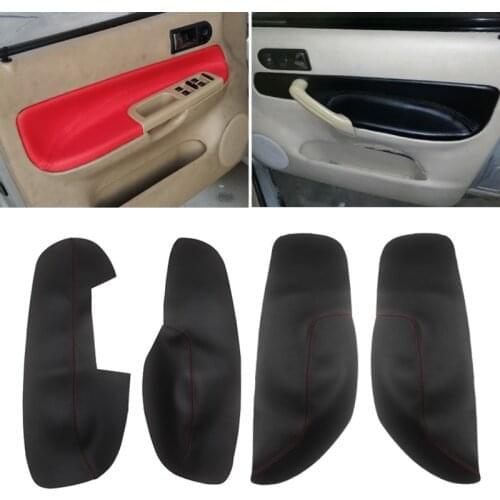 Left Hand Drive Car Microfiber Leather Door Armrest Cover For VW Jetta 2002 2003 2004 2005 Door Panel Cover Trim