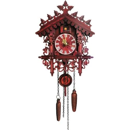 Wall Cuckoo Clocks Modern Black Forest Wooden Living Room Cuckoo Clock Black Forest Hand-Carved Cuckoo Clock House Home Decor