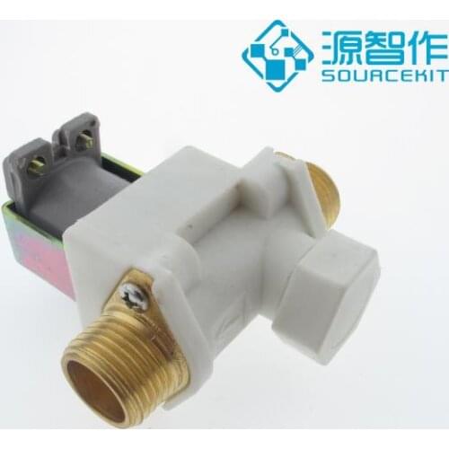 Normally Closed Solenoid Valve 4 Points, 20 Mm 12V Filter Screen with Pressure Switch, Electric Control Water Valve