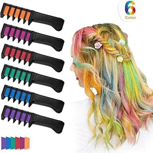 6Pcs Disposable Fast Hair Dye Cream Pen Temporary Coloring Styling Comb Brush It is refreshing and which doesn’t hurt the scalp