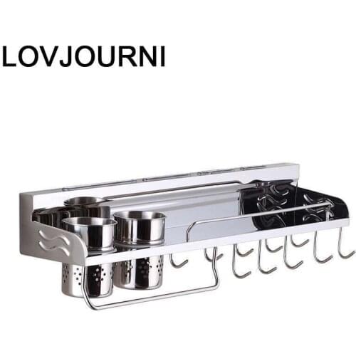 Organizador De Cozinha Refrigerator Cuisine Rangement Pantry Organizer Stainless Steel Mutfak Cocina Kitchen Storage Rack Holder
